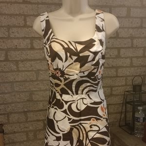 AGB Floral Print Sleeveless Dress